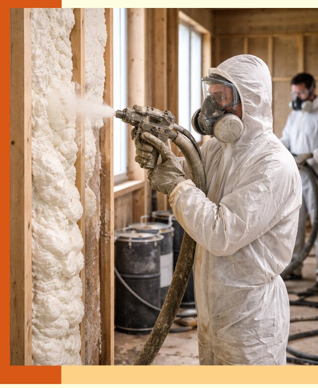 Утепление каркасного дома пенополиуретаном в Лесозаводске