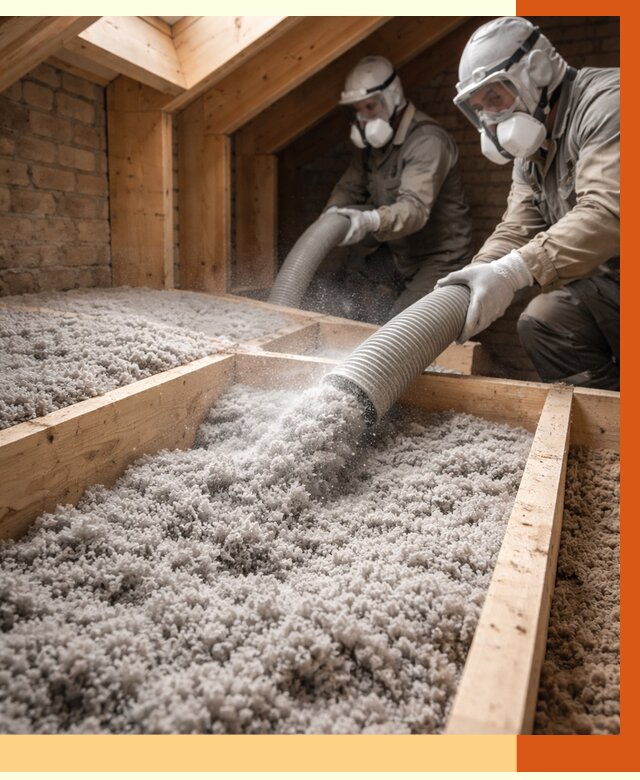 Утепление коттеджа эковатой в Лесозаводске от 2585 руб./м² — комплексная задувка и монтаж | ТепломастерЛсз