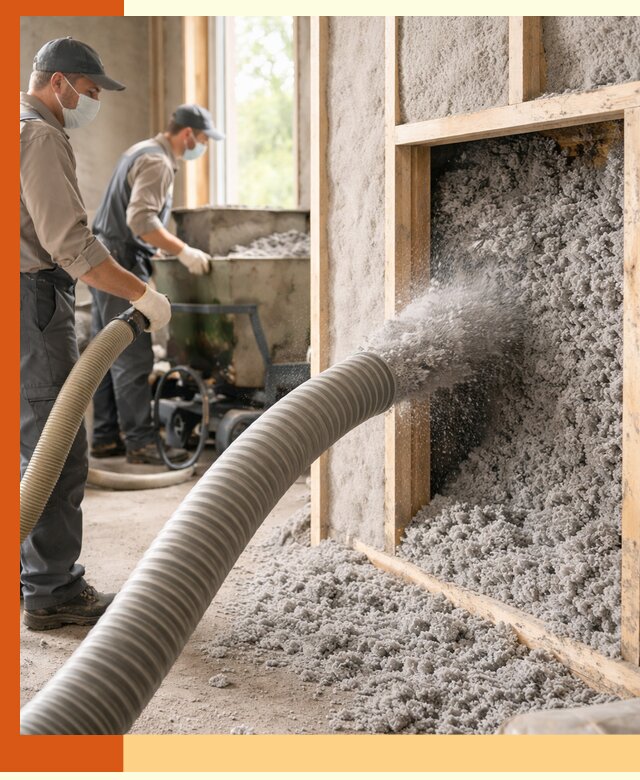 Утепление коттеджа эковатой в Лесозаводске с гарантией качества