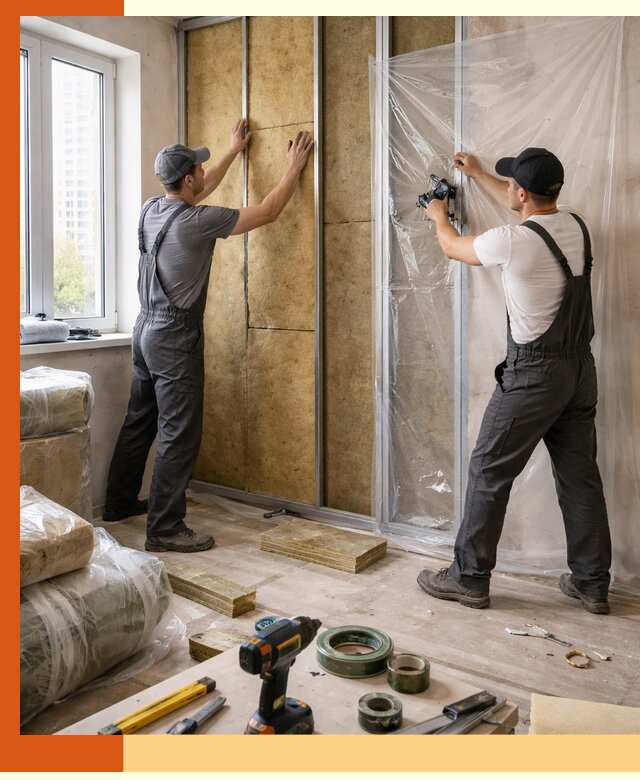 Утепление квартиры изнутри профессионально в Лесозаводске