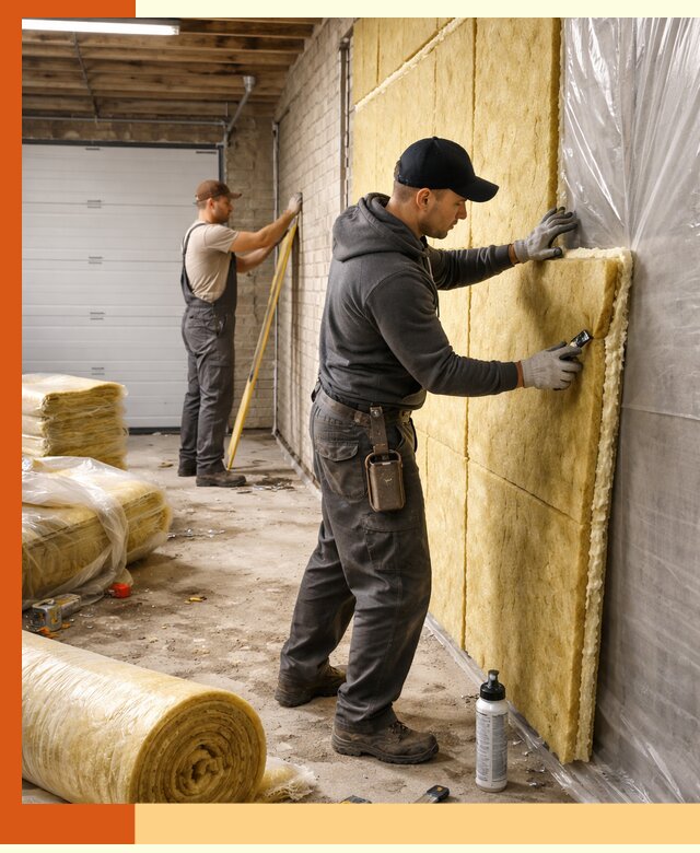 Утепление гаража под ключ в Лесозаводске — все виды теплоизоляции