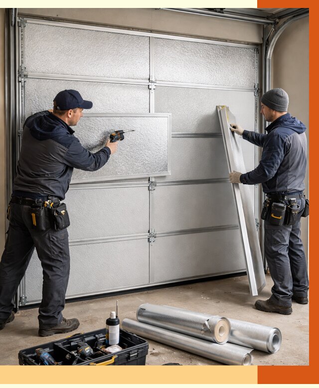 Утепление гаражных ворот в Лесозаводске от 8115 руб/м2 — надежно и быстро | ТепломастерЛсз