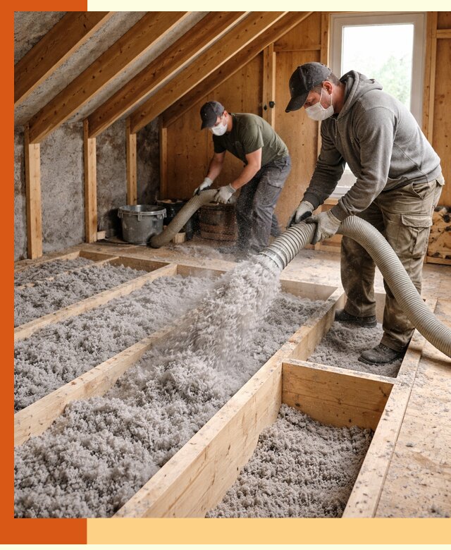 Утепление мансарды эковатой в Лесозаводске с гарантией качества