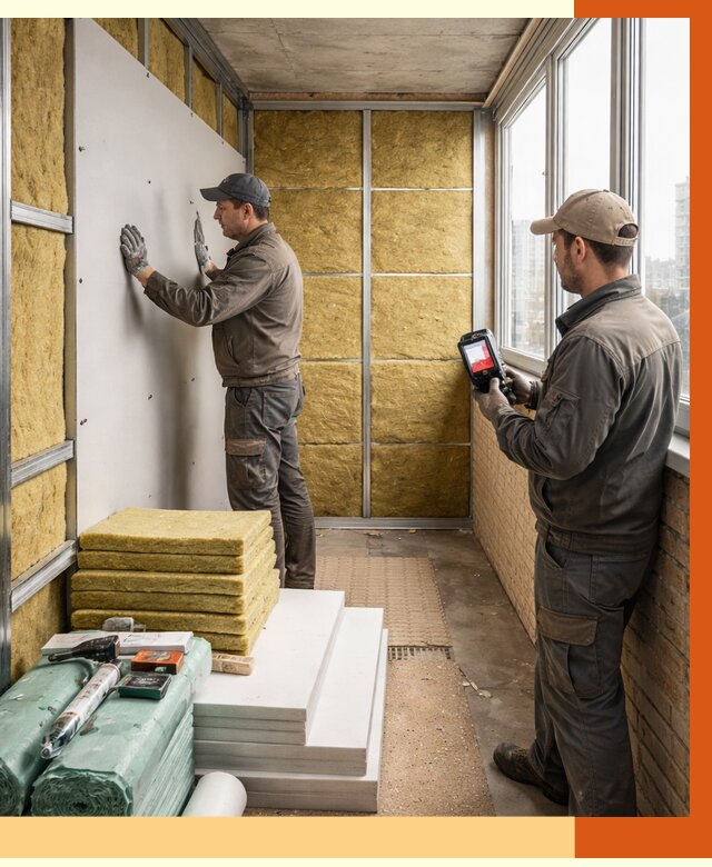 Утепление балкона в Лесозаводске от 4652 руб. под ключ | ТепломастерЛсз