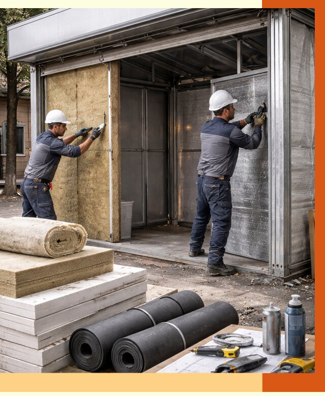 Утепление павильона шаурма в Лесозаводске под ключ от 1241 руб. за м² | ТепломастерЛсз