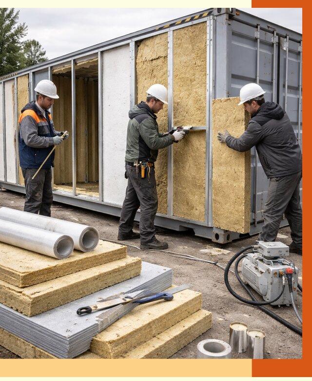 Утепление морского контейнера в Лесозаводске от 3877 руб. под ключ | ТепломастерЛсз