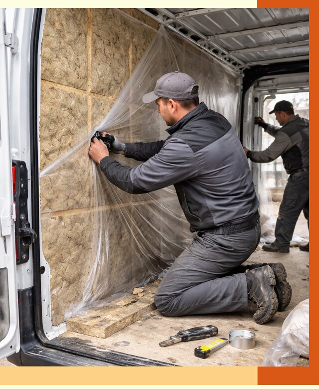 Утепление фургона в Лесозаводске от 17058 руб/м2 — утепление фургона ППУ и кузова | ТепломастерЛсз