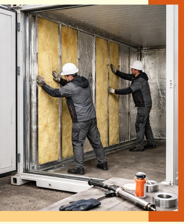 Утепление рефрижераторного контейнера в Лесозаводске от 46521 руб./м² | ТепломастерЛсз