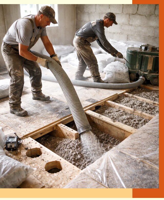 Заполнение пустот перекрытий в Лесозаводске от 4652 руб. под ключ | ТепломастерЛсз