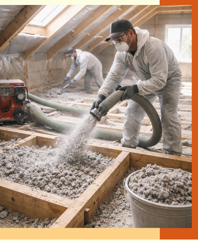 Утепление эковатой в Лесозаводске от 3050 руб./м2 — монтаж и задувка | ТепломастерЛсз