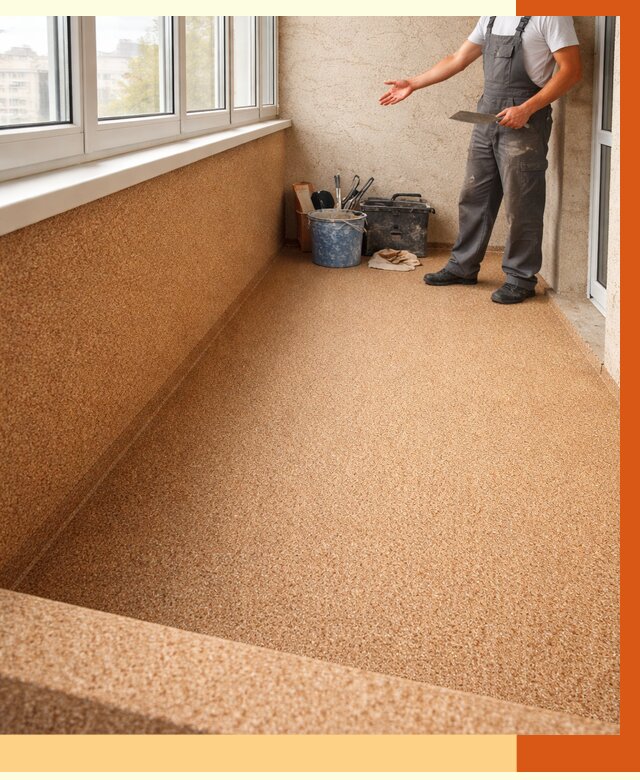 Утепление балкона жидкой пробкой в Лесозаводске от 3773 руб/м² под ключ | ТепломастерЛсз