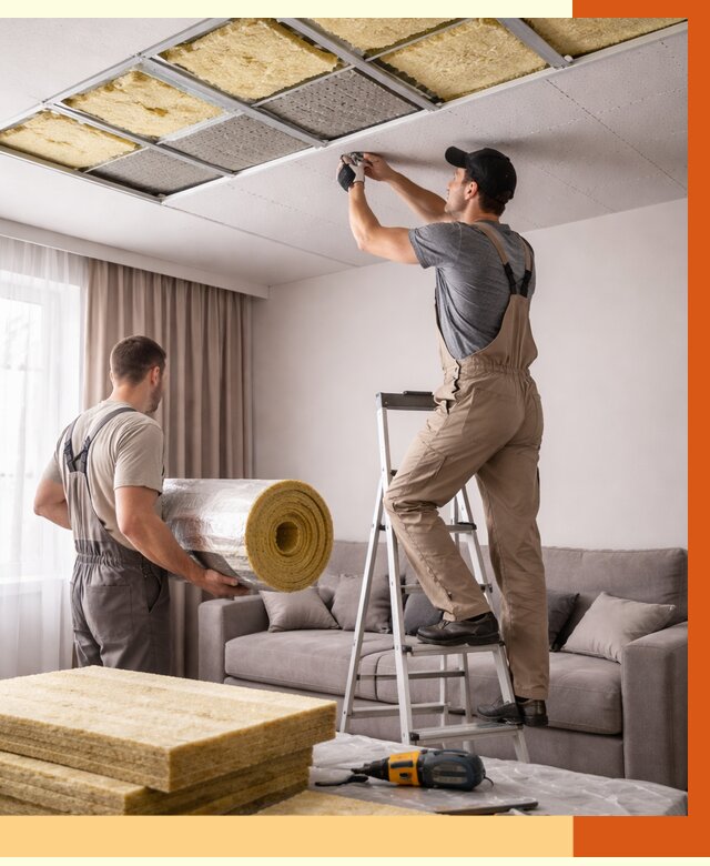 Шумоизоляция потолка в Лесозаводске от 2326 руб. под ключ | Профессионально — ТепломастерЛсз