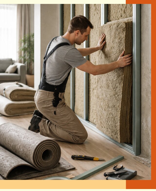 Шумоизоляция перегородок в Лесозаводске от 1706 руб. за м2 — ТепломастерЛсз