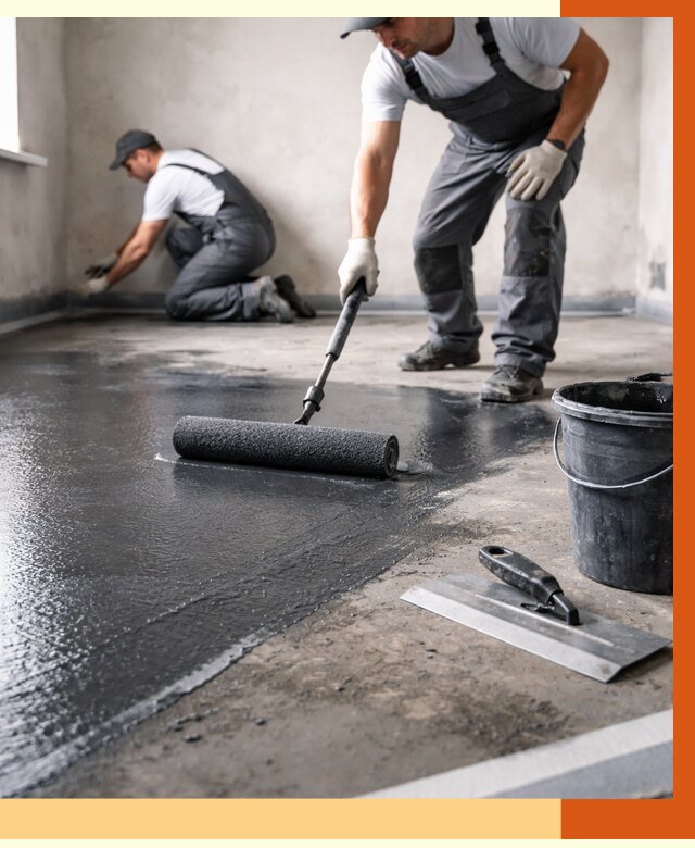 Профессиональная гидроизоляция пола в Лесозаводске от 8787 руб. под ключ | ТепломастерЛсз