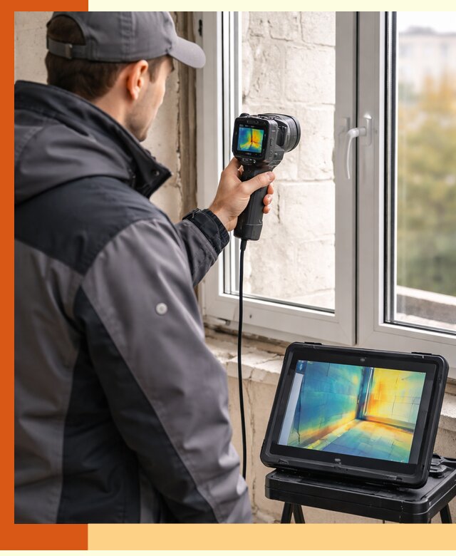 Тепловизионное обследование дома в Лесозаводске для выявления утечек тепла