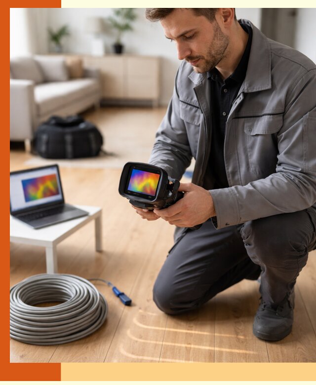 Тепловизионное обследование тёплого пола в Лесозаводске для точной диагностики