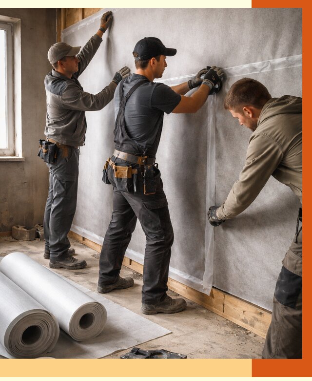 Монтаж ветроизоляции в Лесозаводске от 4652 руб./м2 — профессионально | ТепломастерЛсз