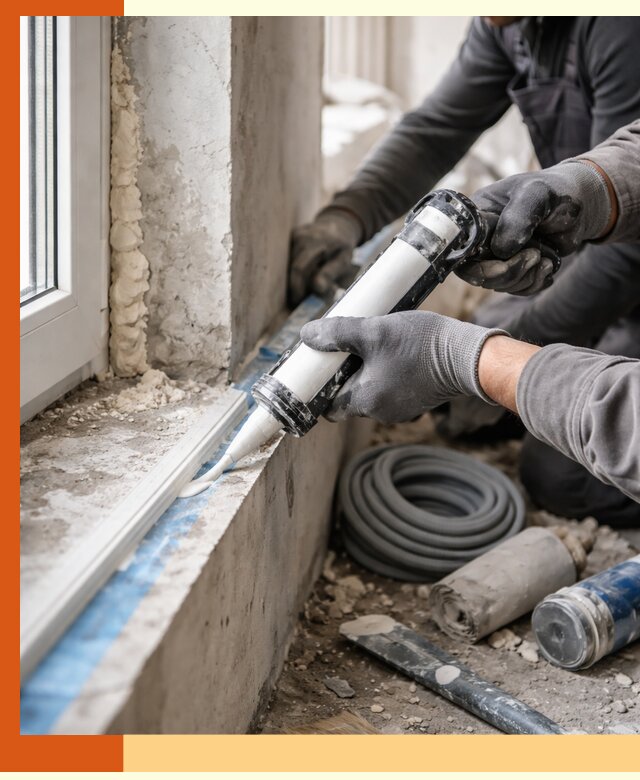 Герметизация стыков и примыканий зданий в Лесозаводске